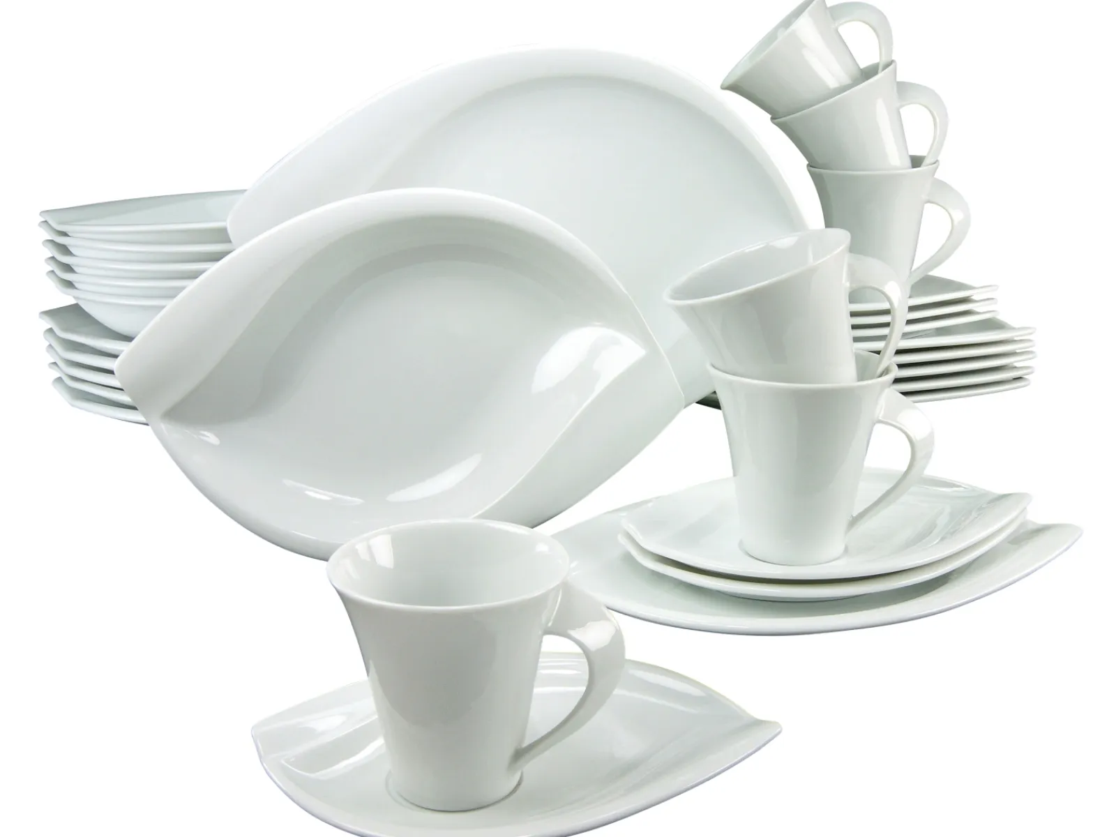 Creatable Geschirrset|Acacia - Kombiservice 30-tlg - Weiss