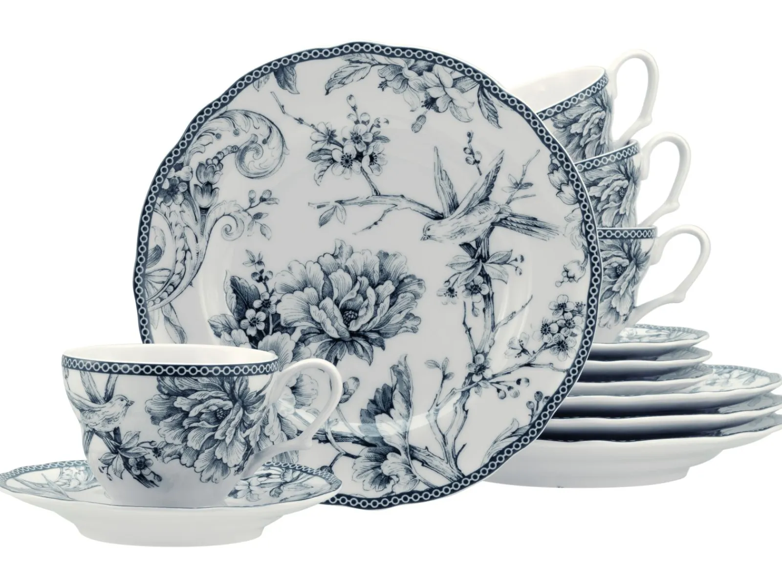 Creatable Geschirrset|Adelaide - Kaffeeservice 12-tlg - Blau