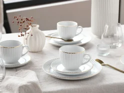 Creatable Geschirrset|Allegra - Kaffeeservice 18-tlg - Goldband