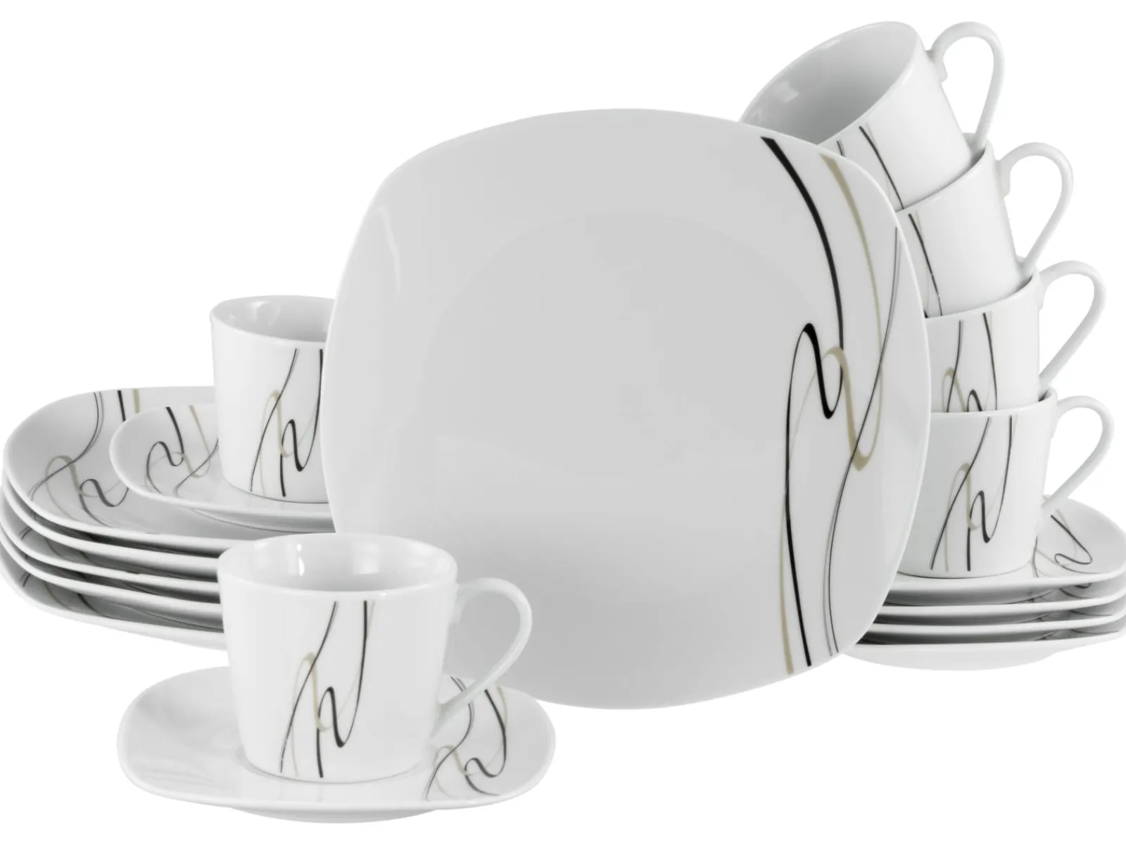 Creatable Geschirrset|Amelie - Kaffeeservice 18-tlg - Weiss