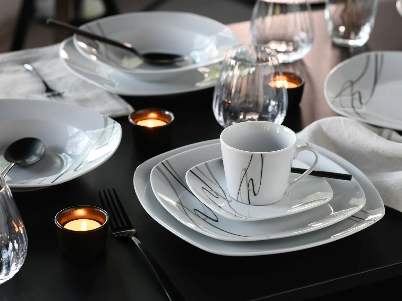 Creatable Geschirrset|Amelie - Kombiservice 30-tlg - Weiss