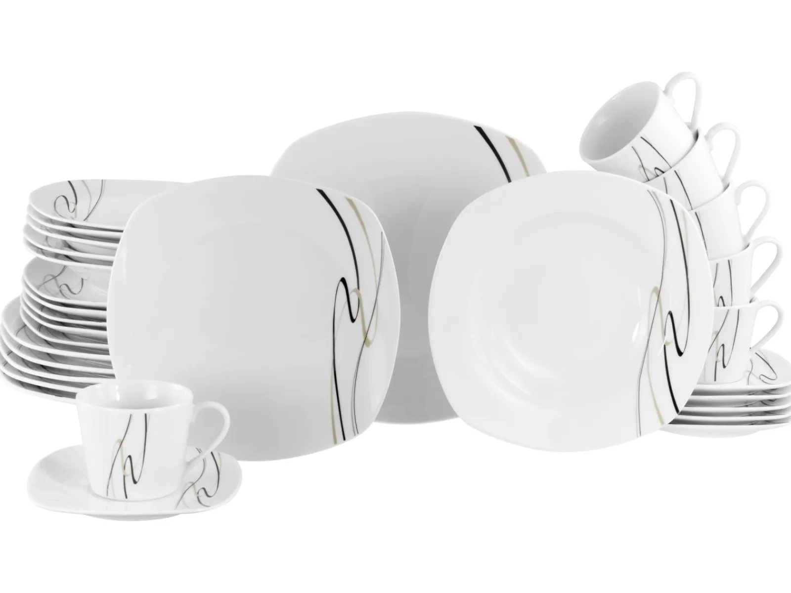 Creatable Geschirrset|Amelie - Kombiservice 30-tlg - Weiss