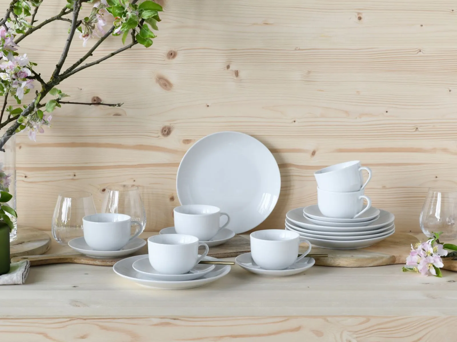 Creatable Geschirrset|Angi - Kaffeeservice 18-tlg - Weiss