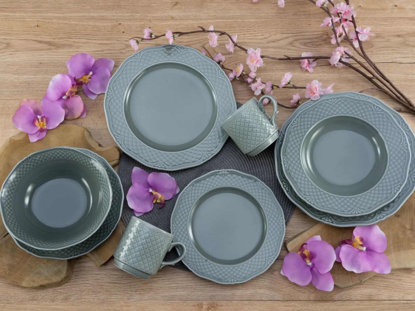 Creatable Geschirrset|Arianne - Kombiservice 20-tlg - Grau