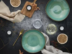 Creatable Bowls & Schüsseln|Geschirrset|Basalt Bio - Pasta Bowl 2-tlg - Salbei