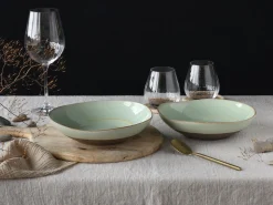 Creatable Bowls & Schüsseln|Geschirrset|Basalt Bio - Pasta Bowl 2-tlg - Salbei
