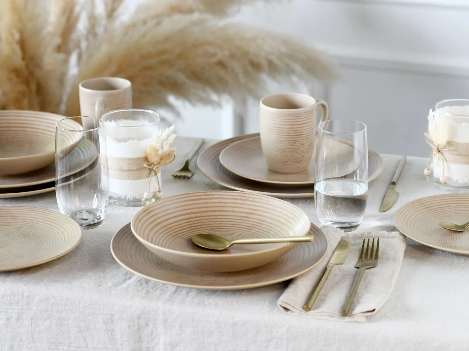 Creatable Geschirrset|Catania - Kombiservice 16-tlg - Anthrazit