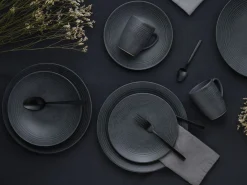 Creatable Geschirrset|Catania - Kombiservice 16-tlg - Anthrazit