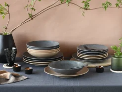 Creatable Geschirrset|Teller|Catania - Tellerset 18-tlg - Anthrazit-sand