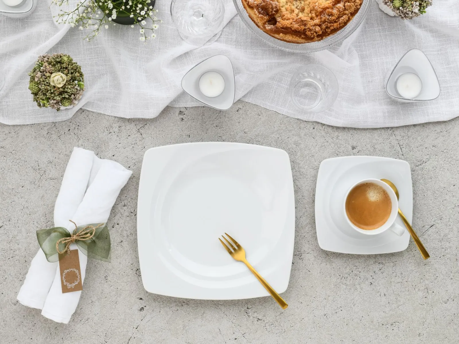 Creatable Geschirrset|Celebration - Kaffeeservice 18-tlg - Weiss
