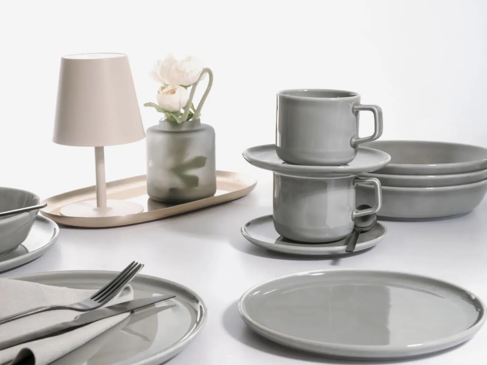 Creatable Geschirrset|Chef Collection - Kombiservice 30-tlg - Grau