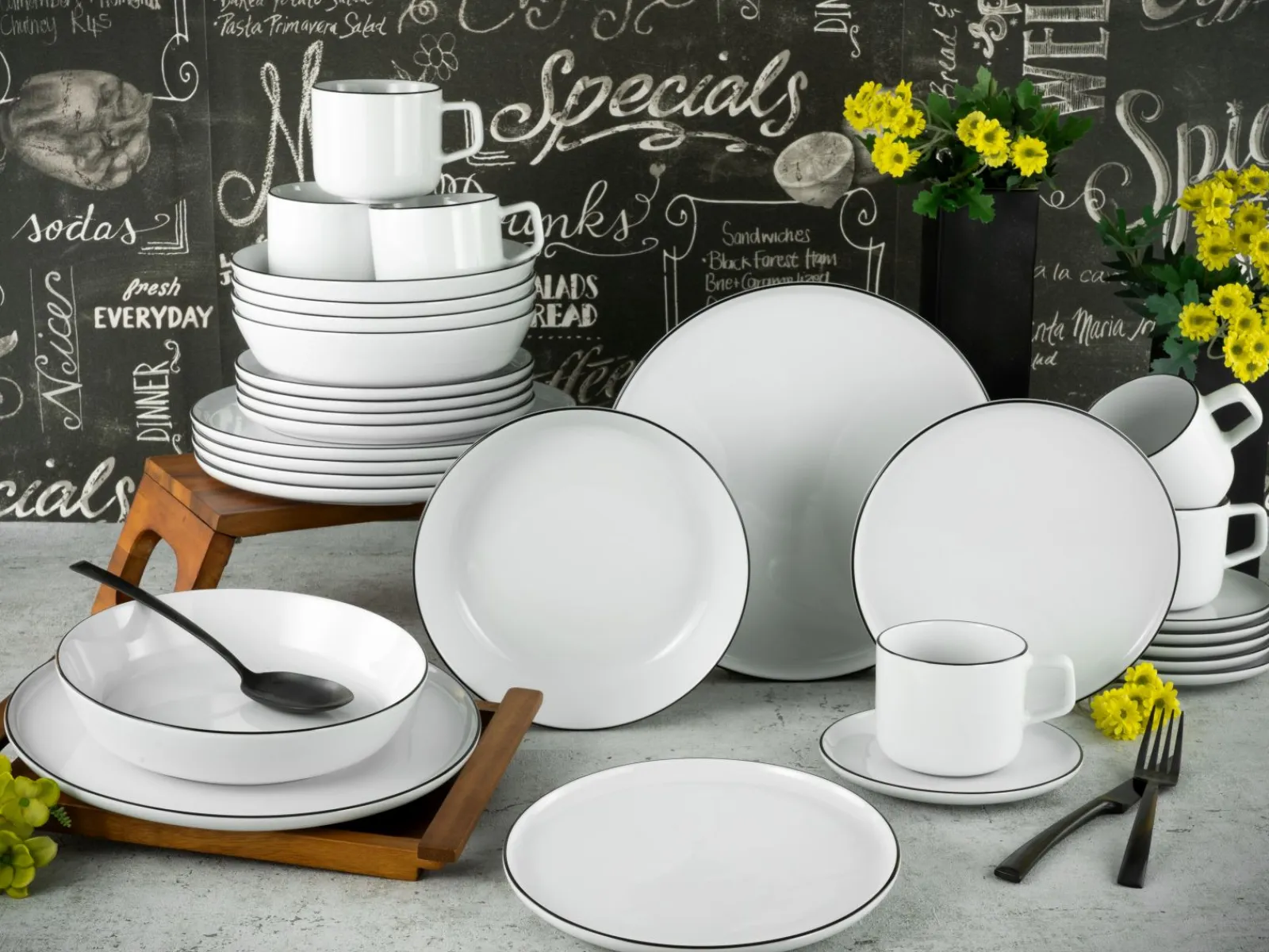 Creatable Geschirrset|Chef Collection - Kombiservice 30-tlg - Grau