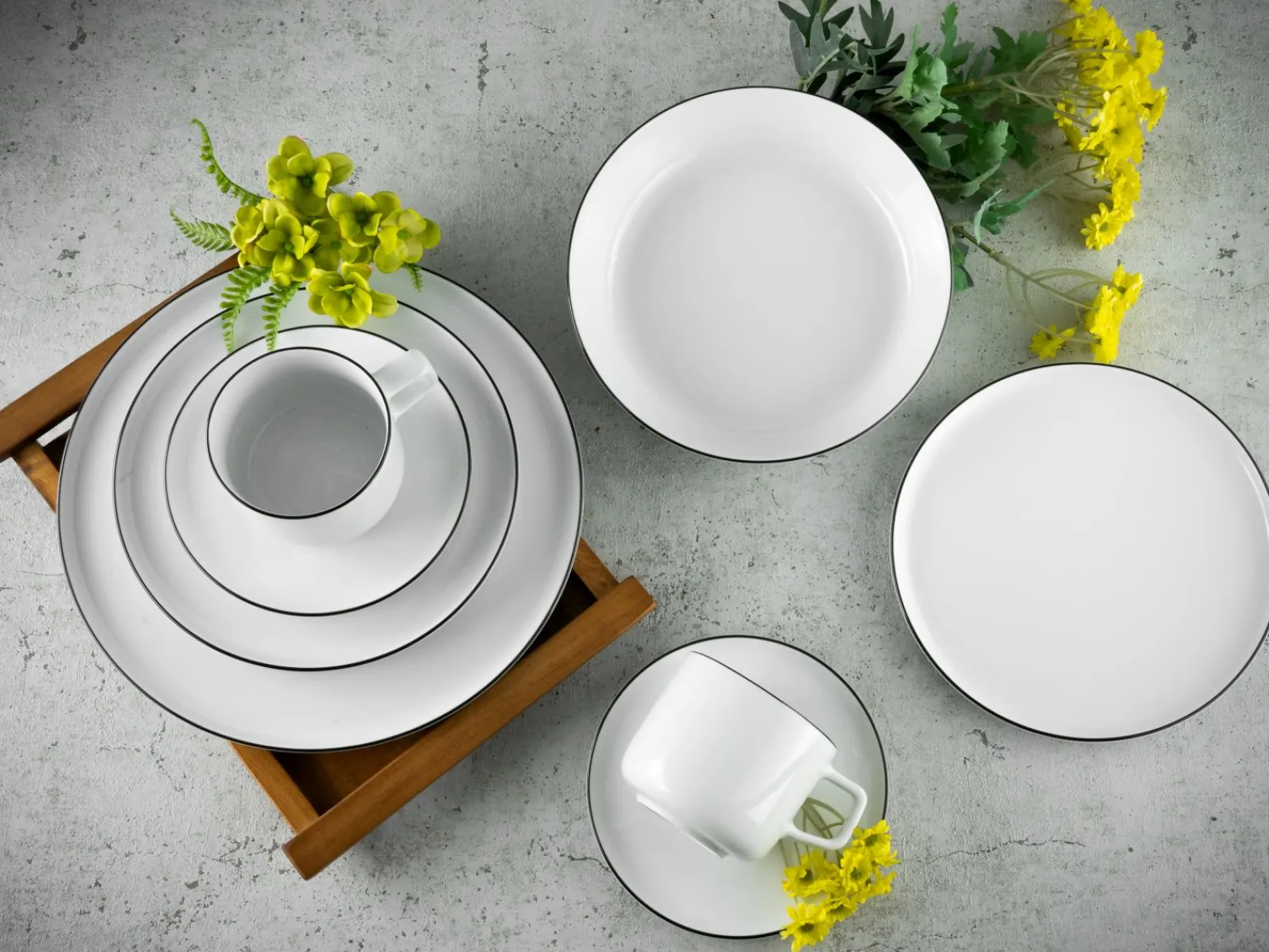 Creatable Geschirrset|Chef Collection - Kombiservice 30-tlg - Grau