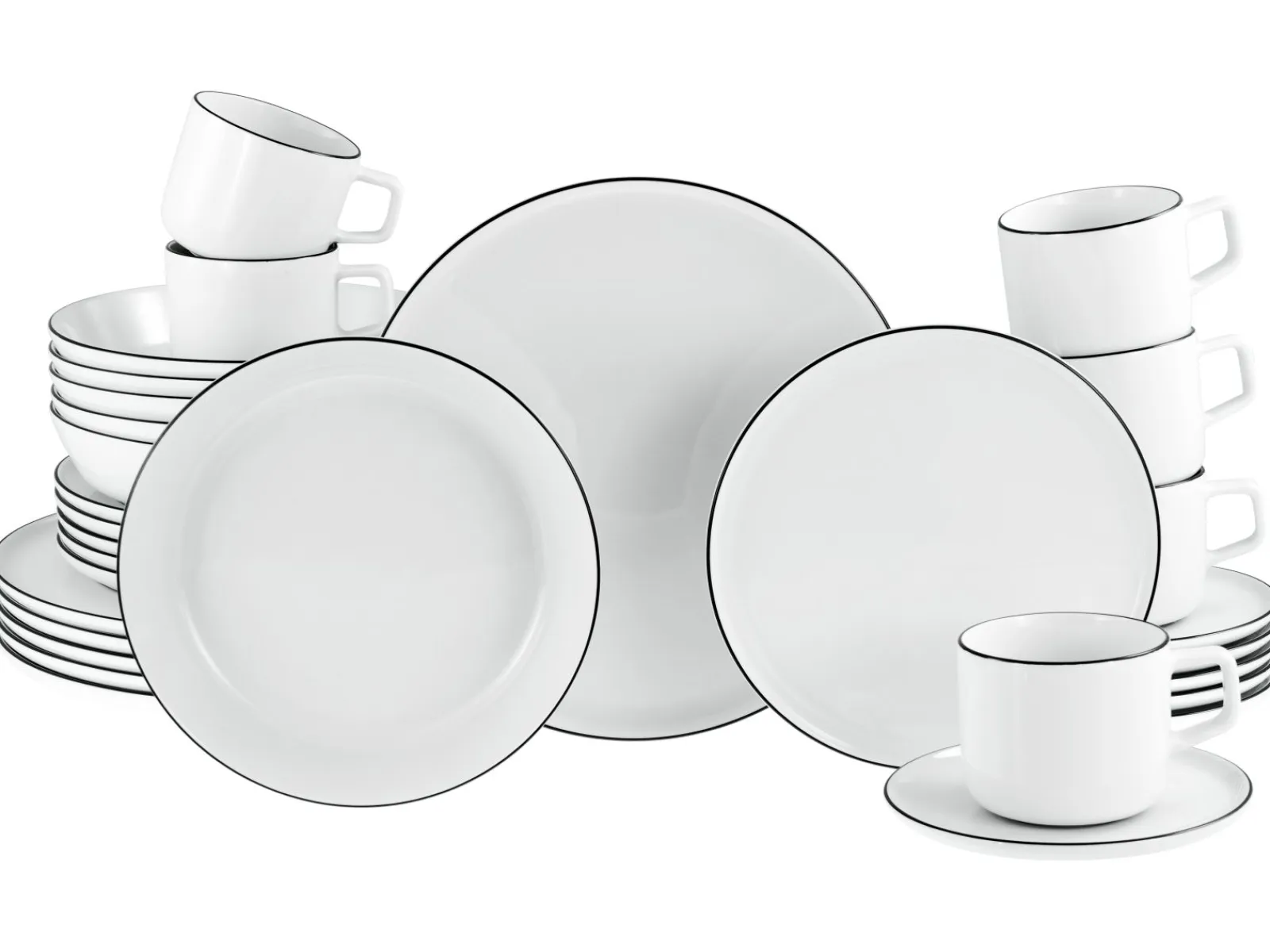 Creatable Geschirrset|Chef Collection - Kombiservice 30-tlg - Grau