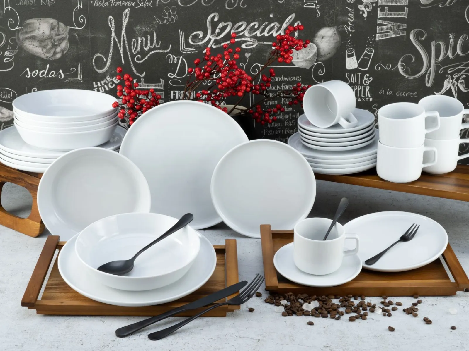 Creatable Geschirrset|Chef Collection - Kombiservice 30-tlg - Grau
