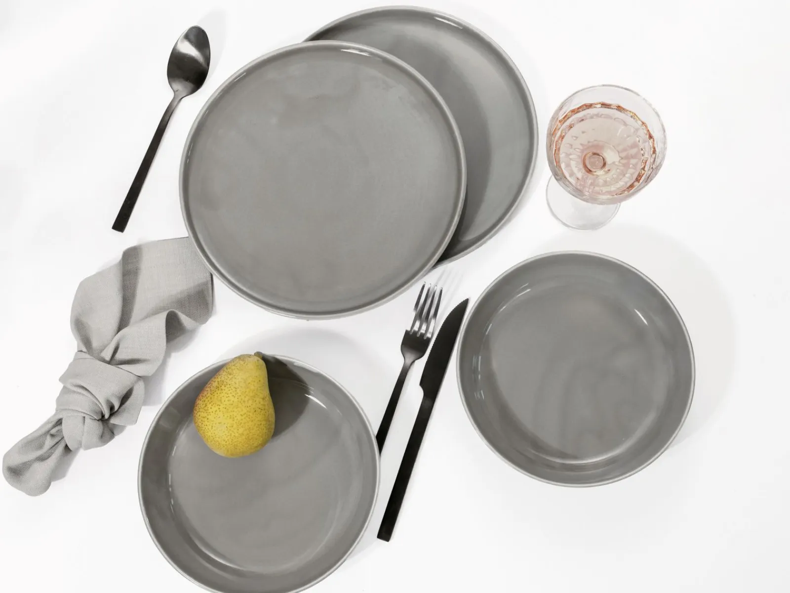 Creatable Geschirrset|Chef Collection - Tafelservice 12-tlg - Grau