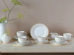 Creatable Geschirrset|Emilia - Kaffeeservice 18-tlg - Creme weiss