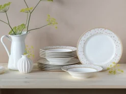 Creatable Geschirrset|Emilia - Tafelservice 12-tlg - Creme weiss