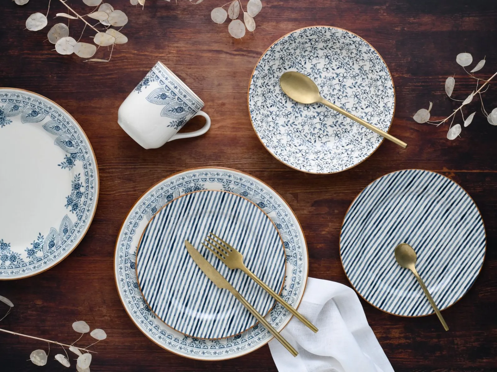 Creatable Geschirrset|Euböa - Kombiservice 16-tlg - Blue