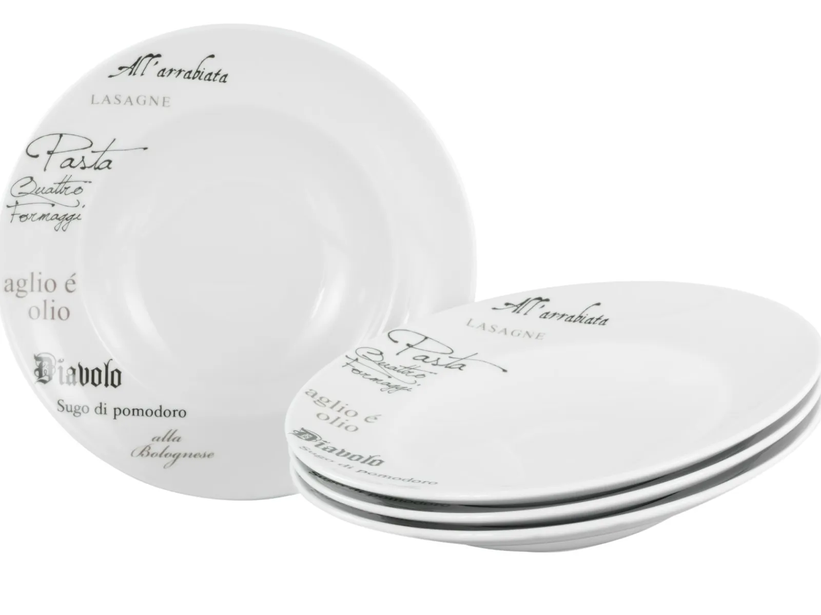 Creatable Pizza & Pasta|Geschirrset|Europa - Pastateller 4-tlg - Gustoso