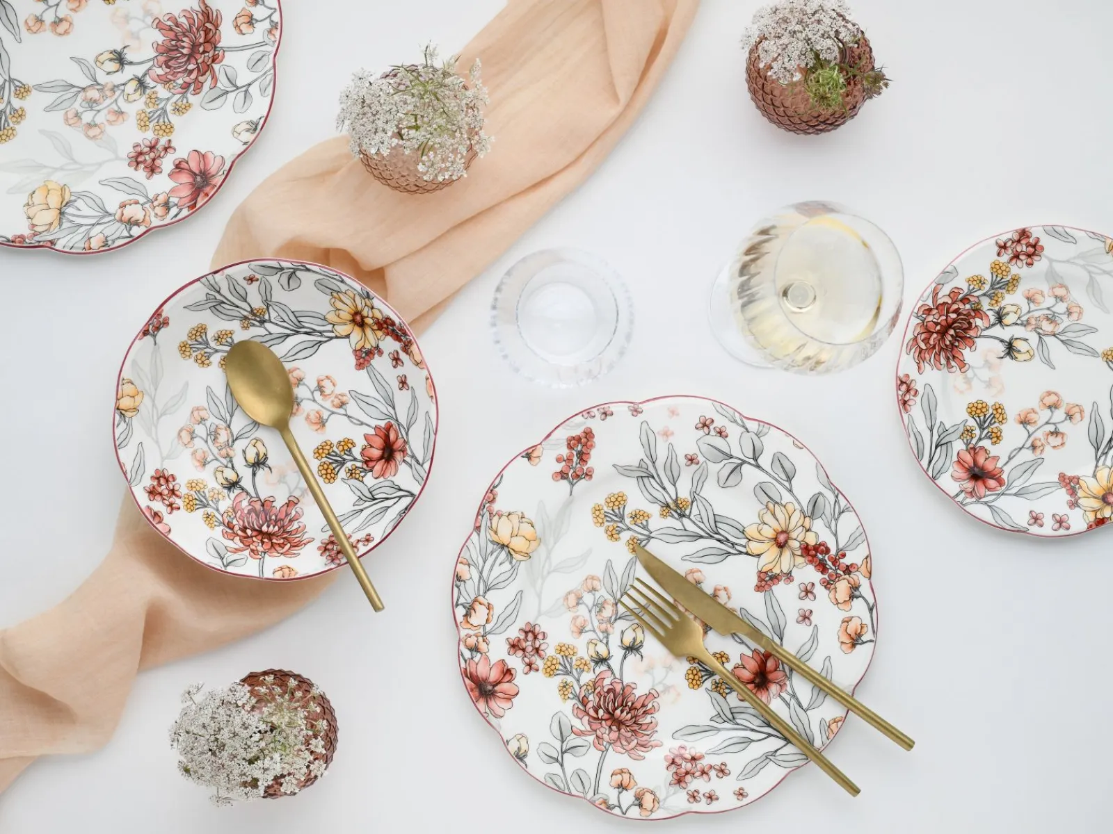 Creatable Geschirrset|Fiore - Tellerset 12-tlg - bunt