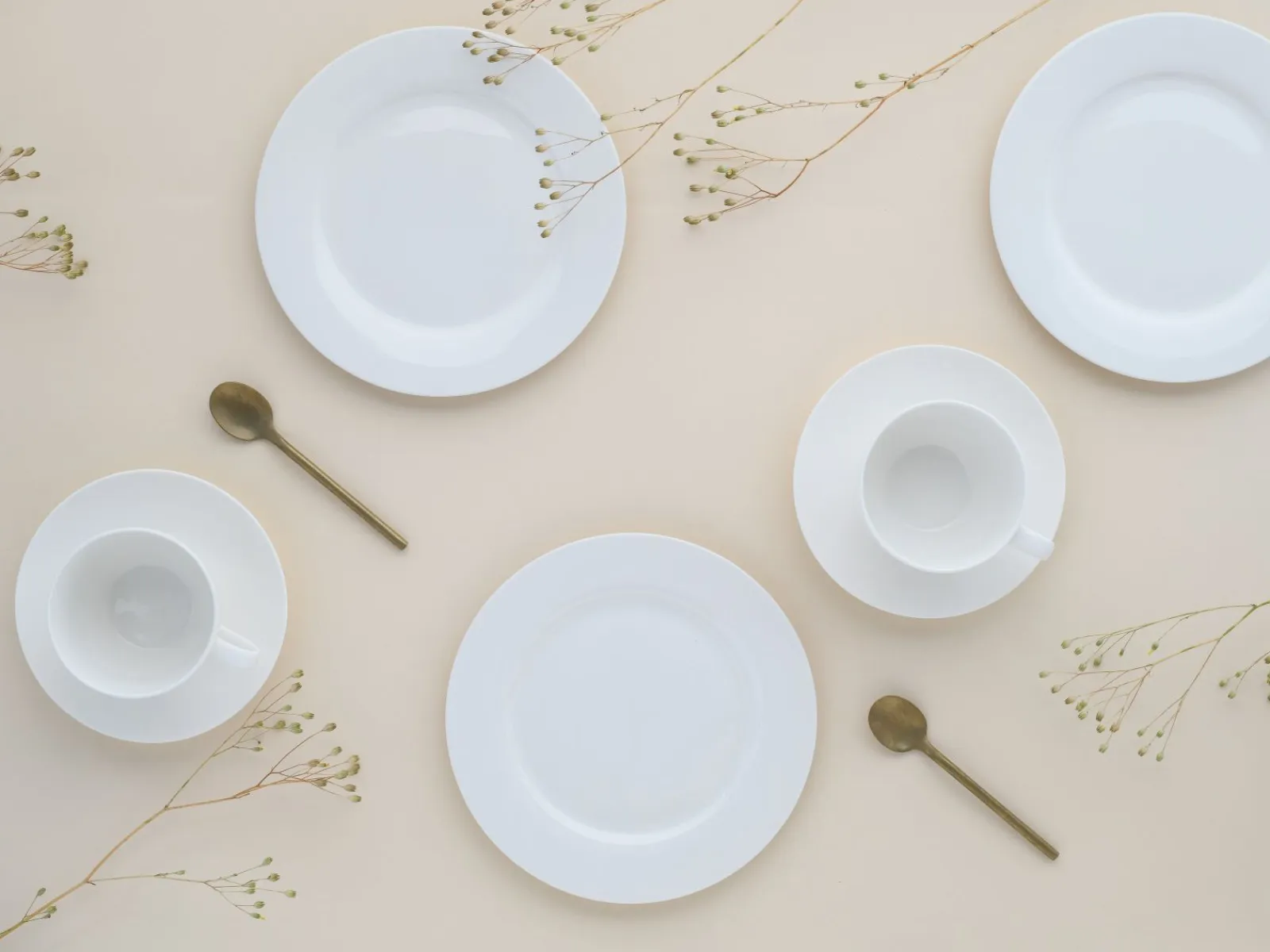 Creatable Geschirrset|Fleur Royal - Kaffeeservice - Creme weiss