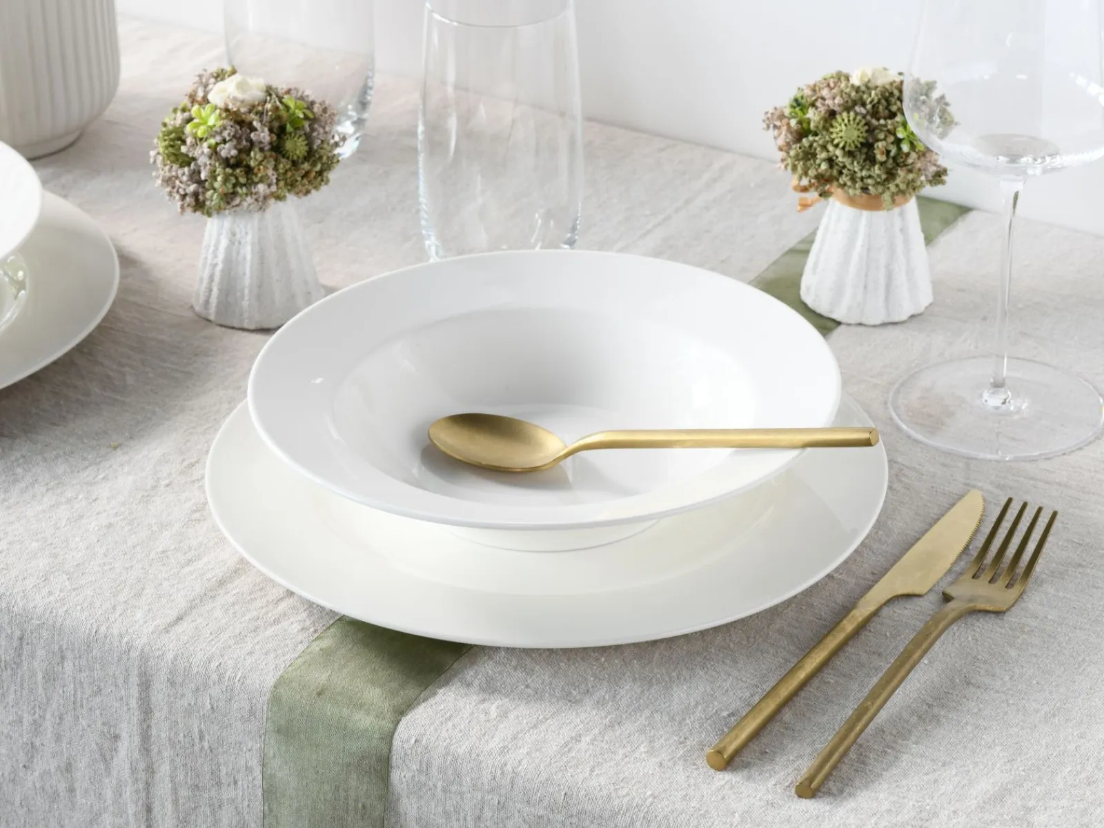 Creatable Geschirrset|Fleur Royal - Tafelservice - Creme weiss