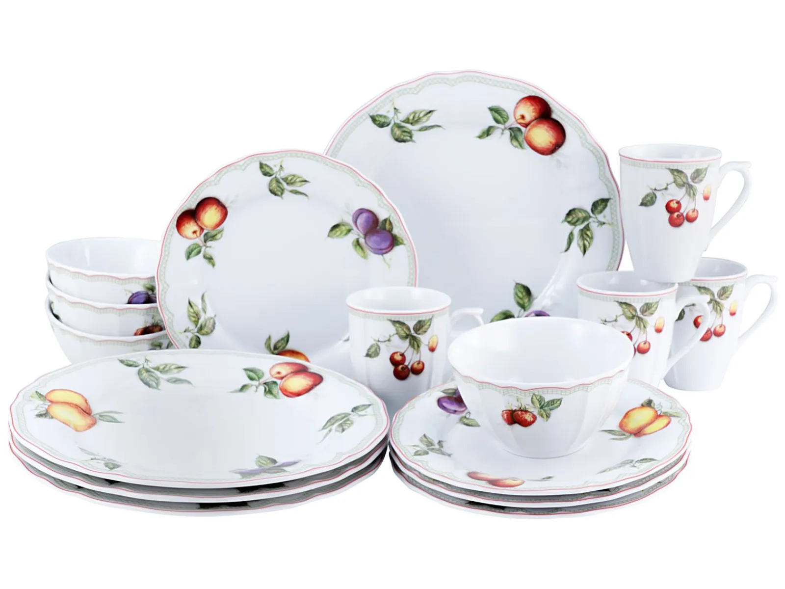 Creatable Geschirrset|Flora - Kombiservice 16-tlg - Orchard