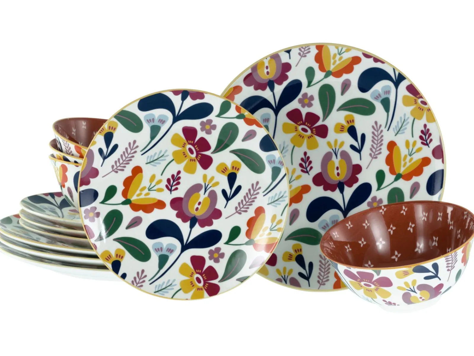 Creatable Geschirrset|Folklore - Tellerset 12-tlg - Blau