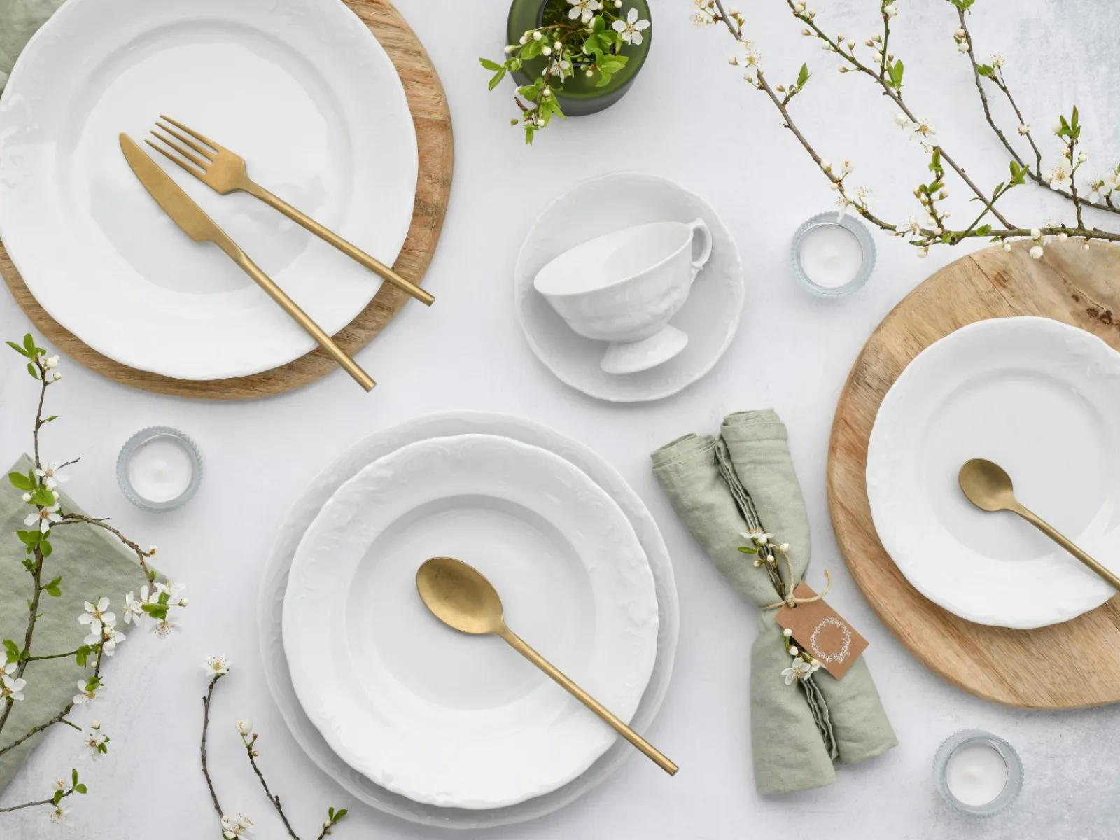 Creatable Geschirrset|Frederike - Kombiservice 30-tlg - Weiss