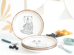 Creatable Geschirrset|Freunde des Waldes - Tellerset 4-tlg - Bunt