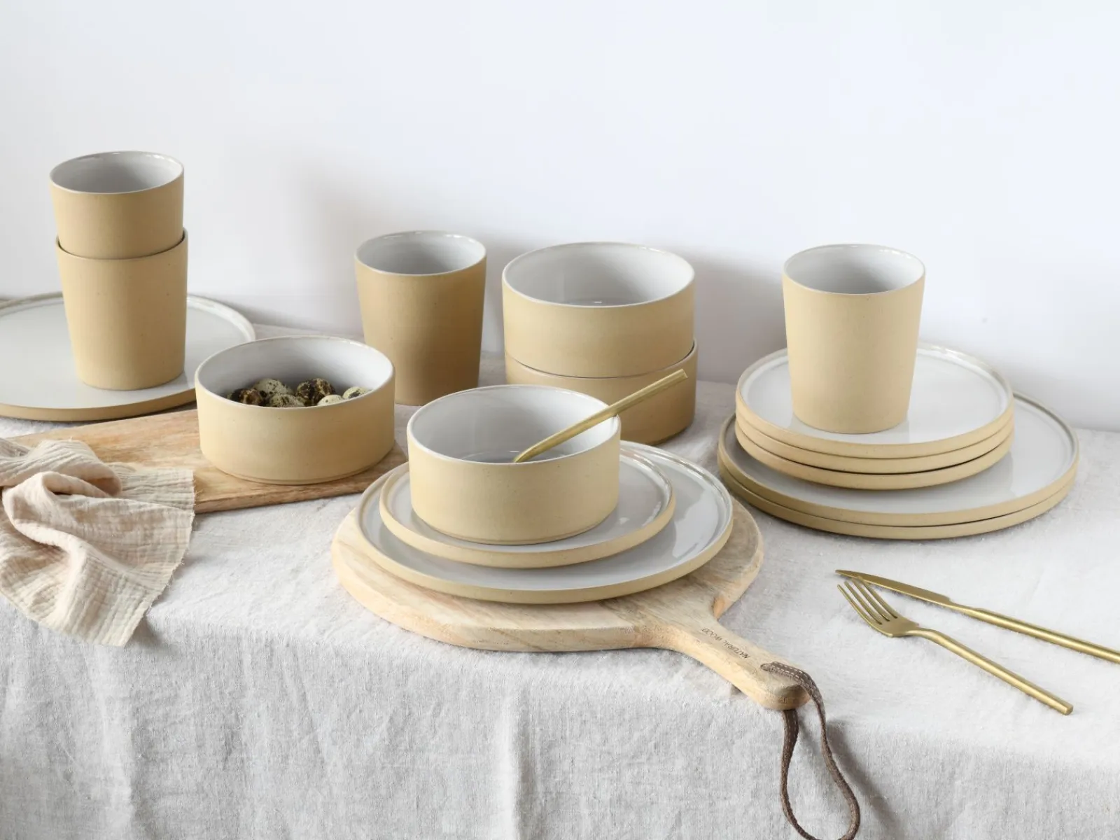 Creatable Geschirrset|Futuro - Kombiservice 16-tlg - Sand
