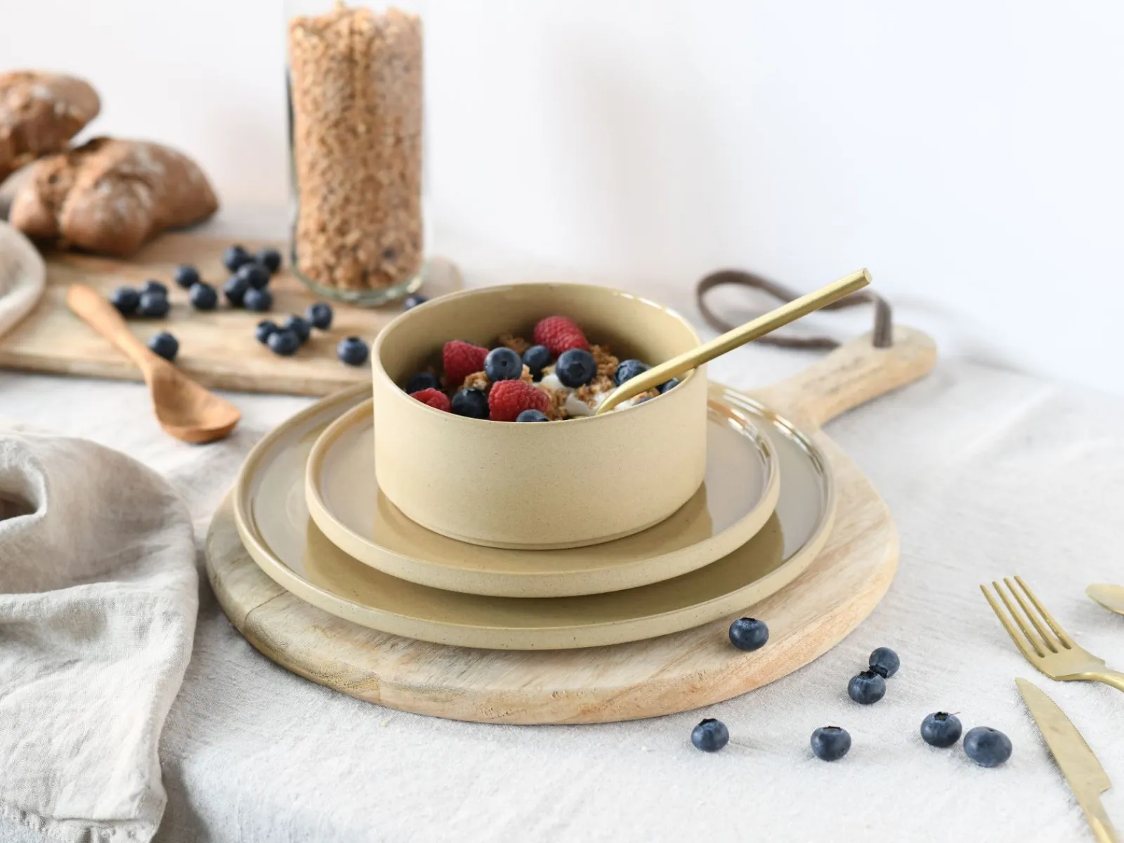 Creatable Geschirrset|Teller|Futuro - Speiseteller 4-tlg - Sand
