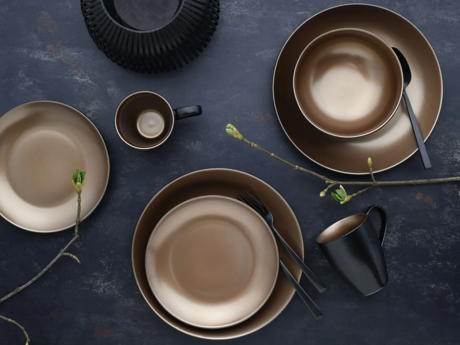 Creatable Geschirrset|Glamour Gold - Kombiservice 16-tlg - gold