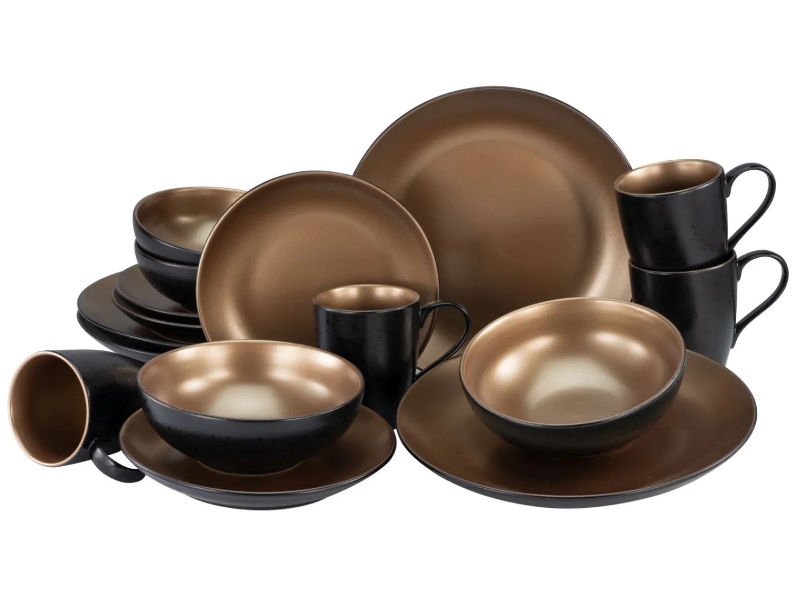 Creatable Geschirrset|Glamour Gold - Kombiservice 16-tlg - gold
