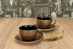 Creatable Geschirrset|Golden Days - Cappuccinoset 4-tlg - Weiss