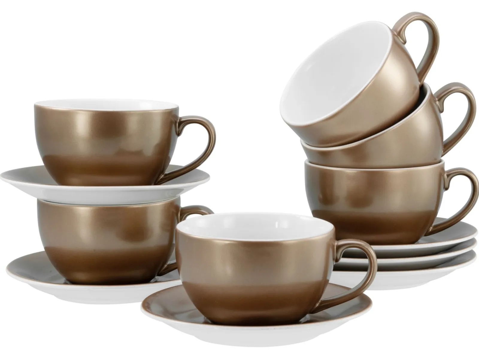 Creatable Geschirrset|Golden Days - Cappuccinoset 12-tlg - Weiss