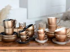 Creatable Geschirrset|Golden Days - Cappuccinoset 12-tlg - Weiss