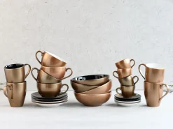 Creatable Geschirrset|Golden Days - Espressoset 4-tlg - Weiss