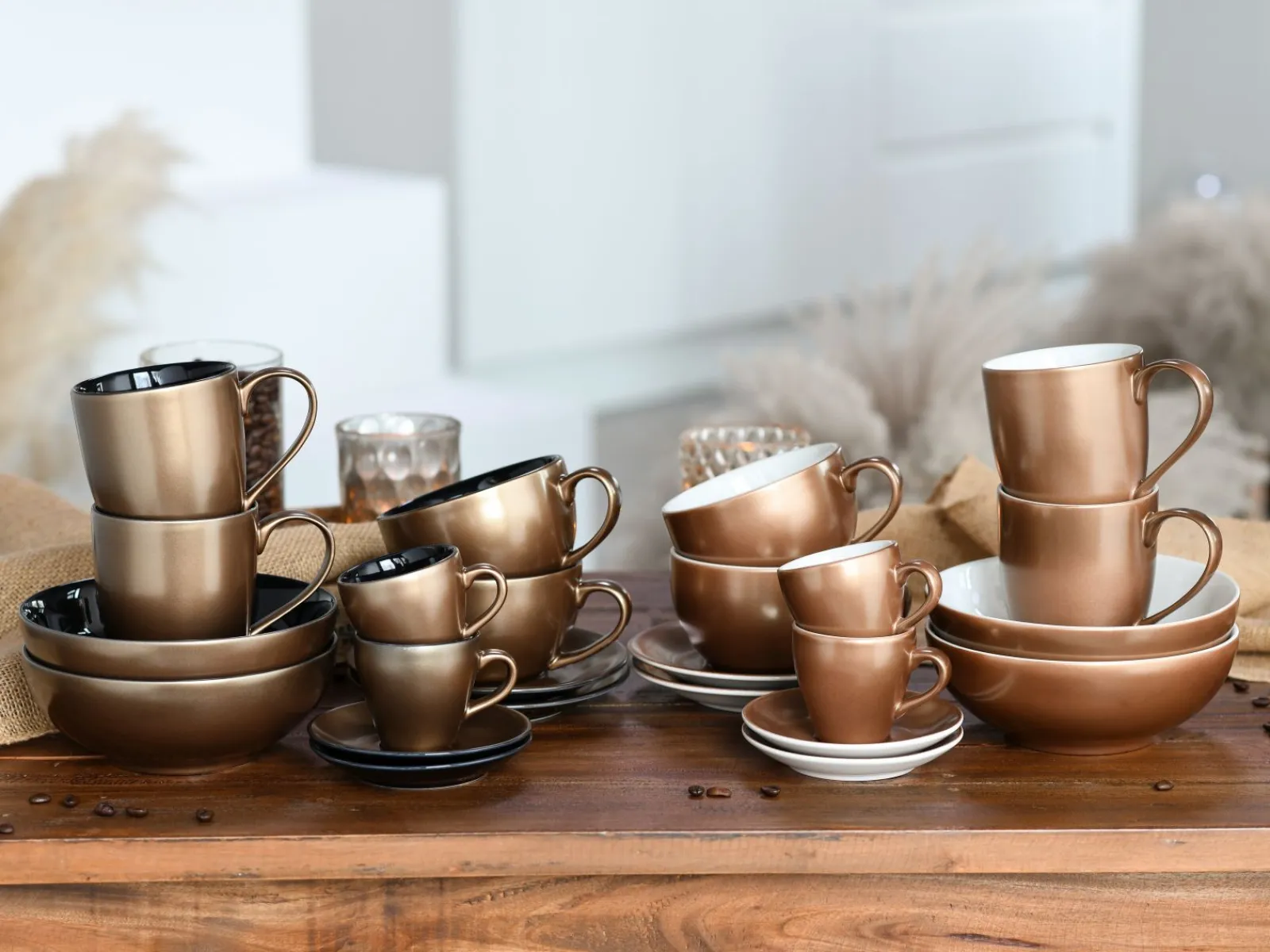 Creatable Becher & Tassen|Geschirrset|Golden Days - Kaffeebecher 2-tlg - Weiss