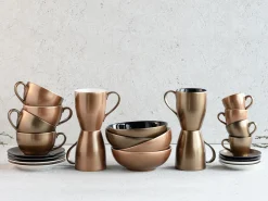 Creatable Becher & Tassen|Geschirrset|Golden Days - Kaffeebecher 6-tlg - Weiss