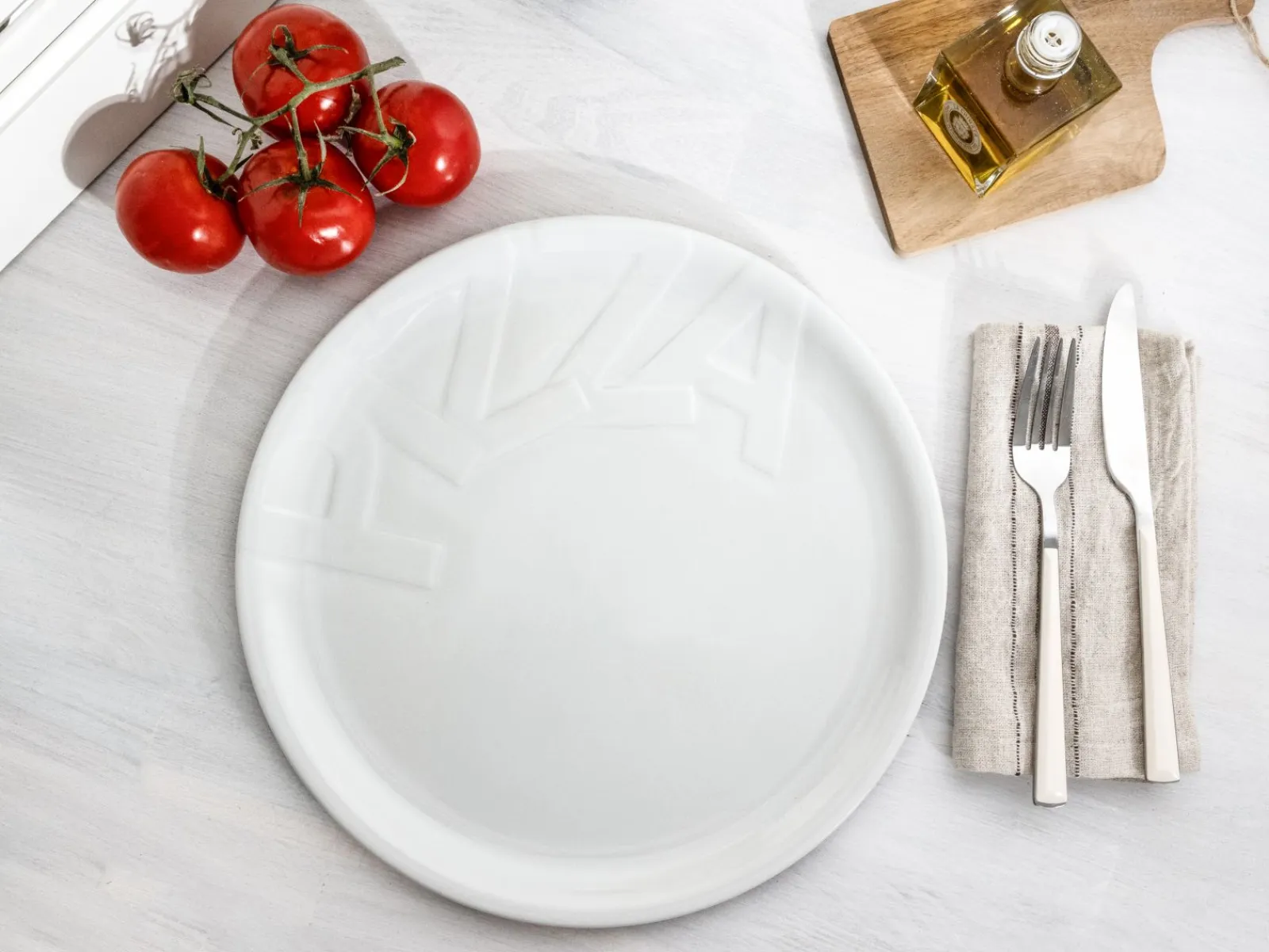 Creatable Pizza & Pasta|Geschirrset|Gourmet - Pizzateller 4-tlg - Weiss
