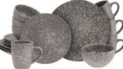 Creatable Geschirrset|Granit - Kombiservice 16-tlg - Grau