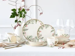 Creatable Geschirrset|Greenery Leaves - Kombiservice 16-tlg - Weiss