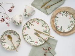Creatable Geschirrset|Greenery Leaves - Kombiservice 16-tlg - Weiss