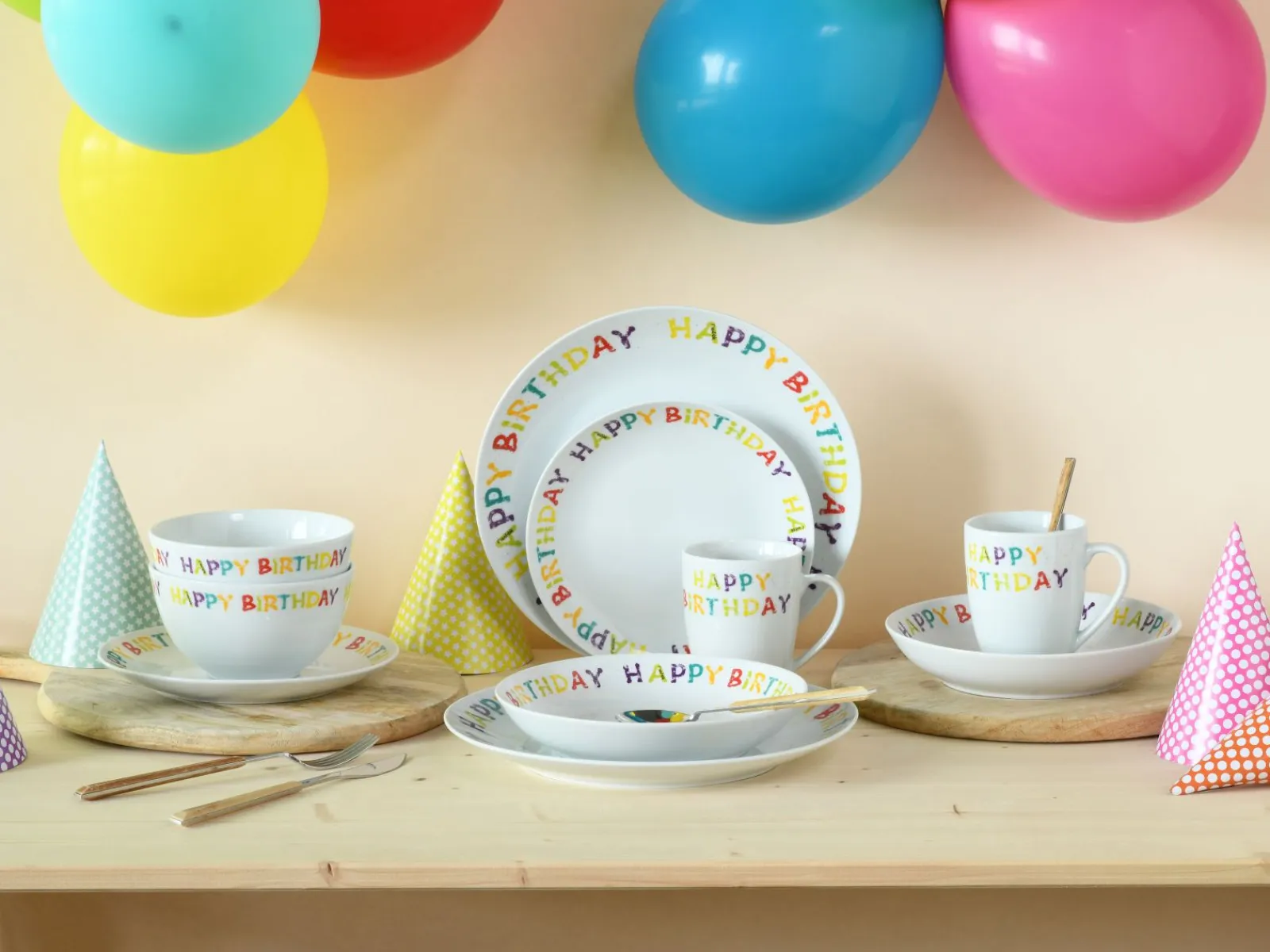 Creatable Geschirrset|Happy Birthday - Kombiservice 10-tlg - Happy Birthday