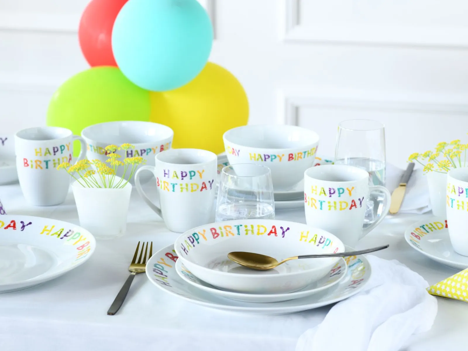 Creatable Geschirrset|Happy Birthday - Kombiservice 20-tlg - Happy Birthday