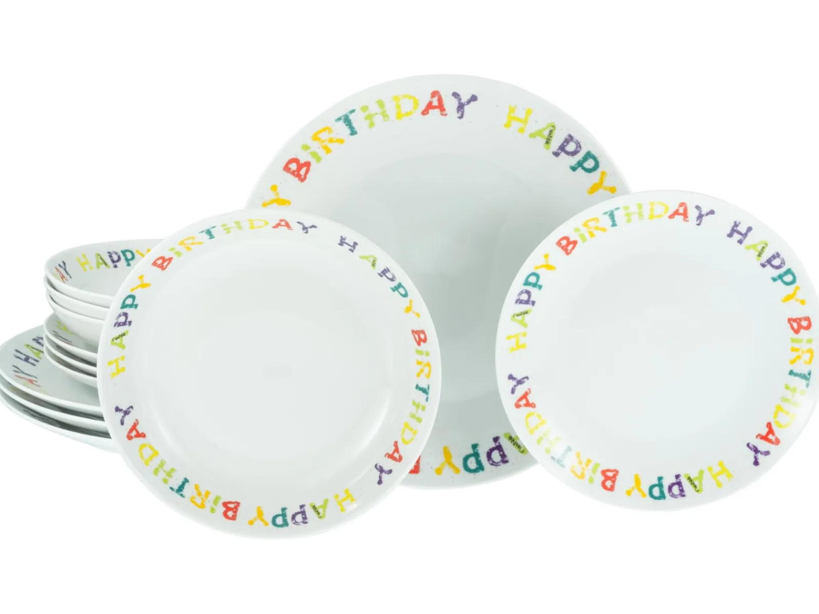 Creatable Geschirrset|Teller|Happy Birthday - Tellerset 12-tlg - Happy Birthday