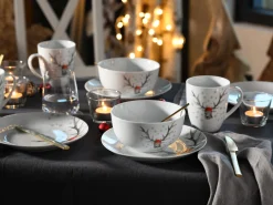Creatable Geschirrset|Hirsch - Frühstücksset 18-tlg - Weiss