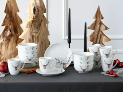 Creatable Geschirrset|Hirsch - Frühstücksset 18-tlg - Weiss